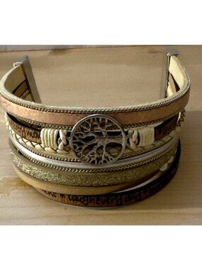 Tree Of Life Wrap Bracelet Magnetic Inspirational Quotes